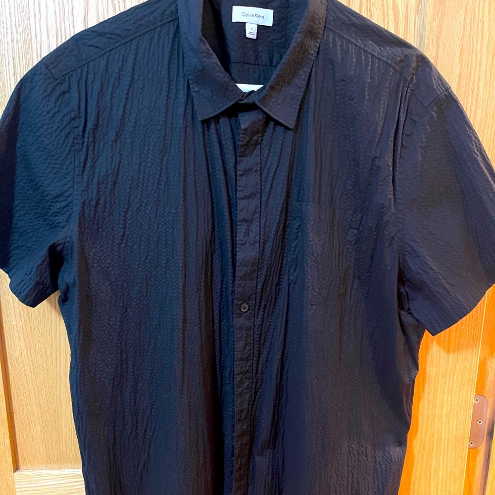 Black short sleeved Calvin Klein shirt